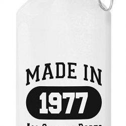 40th Birthday Gifts Made 1977 Gift Aluminum Water Bottle with Cap