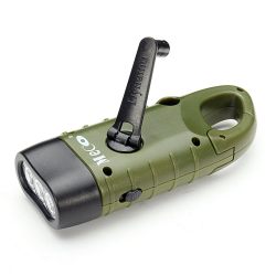 MECO Hand Cranking Solar Powered Rechargeable Flashlight
