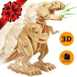 Trex Dinosaur 3D Puzzle Walking Wooden Robot Toy