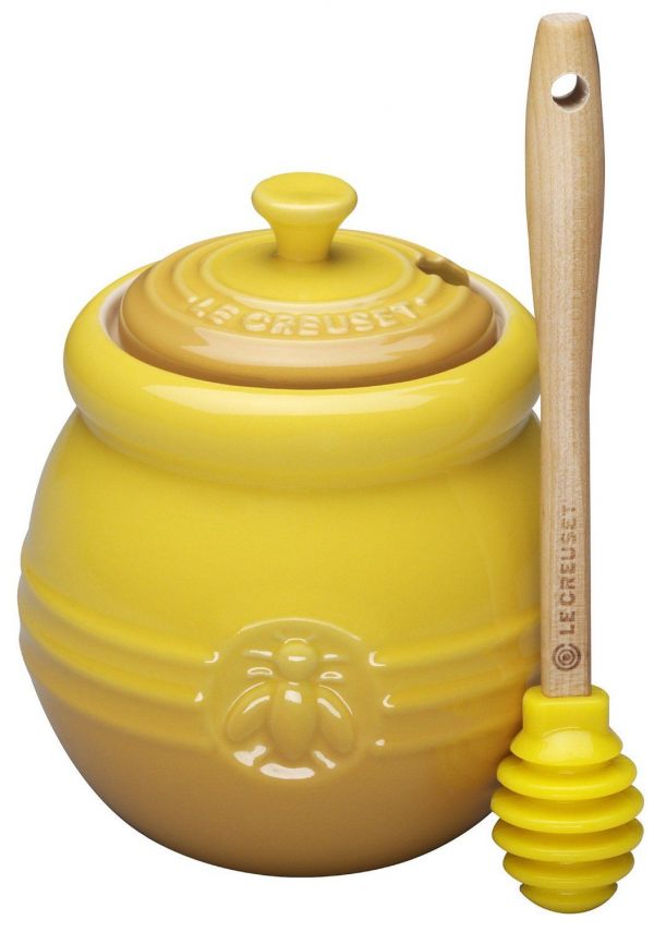 Le Creuset Stoneware 16-Ounce Honey Pot, Dijon