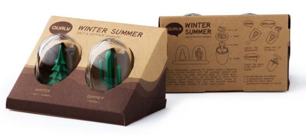 Qualy Winter Summer Salt & Pepper Shaker Set