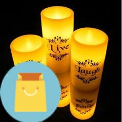 Set of 3 Flickering Flameless Candles With Remote Control