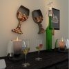 Wine Glass Cork Holder Art Wall Décor – Set of 2 elegant, sturdy metal holders for cork display with a silicone charm, perfect for wine enthusiasts. 