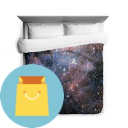 Carina Nebula Space Full Duvet Cover Galaxy Bedding from Outer Space with Stars
