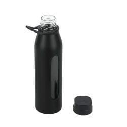 Glass Water Bottle with Silicone Sleeve and Twist Cap