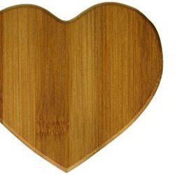 Kate Aspen Tastefully Yours Heart-Shaped Bamboo Cheese Board