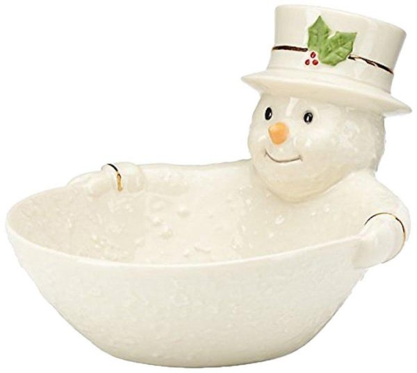 Lenox Happy Holly Days Snowman Candy Dish