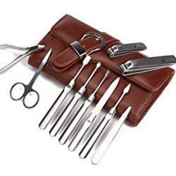 Manicure Set Nail Clipper Set of 10pcs With Leather Case
