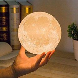 MiniTeasure Baby Moon Night Lamp ABS with Wooden Stand