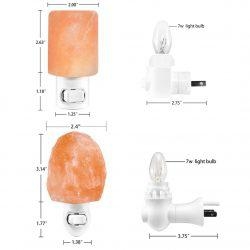 Natural Crystal Salt Rock Wall Plug in Night Light
