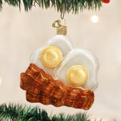 Old World Christmas Bacon And Eggs Glass Blown Ornament