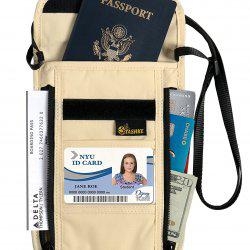 RFID Blocking Passport Neck Travel Wallet Pouch Hidden Security Wallet