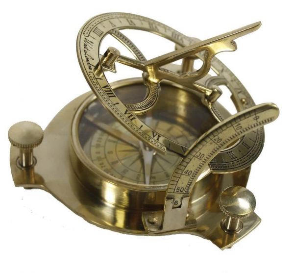 Sundial Compass - Solid Brass Sun Dial