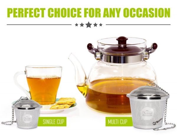 Tea Infuser Set by Chefast (2+1 Pack)