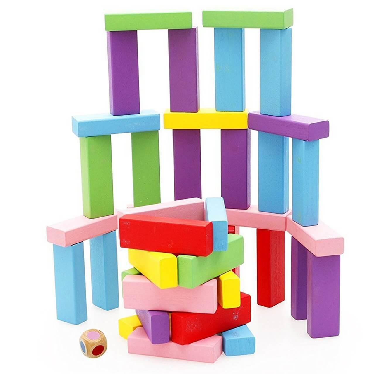 Wooden Stacking Board Games Building Blocks for Kids 3 