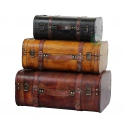 3-Colored Vintage Style Luggage Suitcase Set of 3