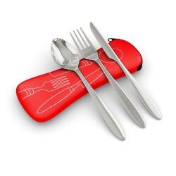 3 Piece Stainless Steel (Knife, Fork, Spoon)