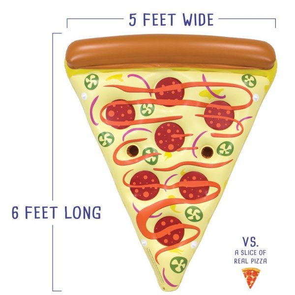 6-Foot Supreme Pizza Slice Swimming Pool Float