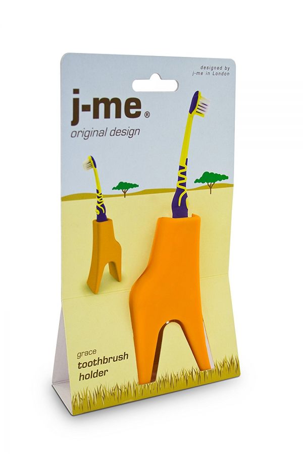 Animal Toothbrush Holder (Grace the Giraffe, Orange)
