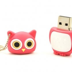 FEBNISCTE Cartoon Animal Pink Owl Shape 8gb USB 2.0 Pen Drive Thumb Disk