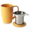 FORLIFE Curve Tall Tea Mug with Infuser and Lid 15 ounces