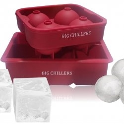 Ice Cube Tray Silicone Large Square and Sphere Round