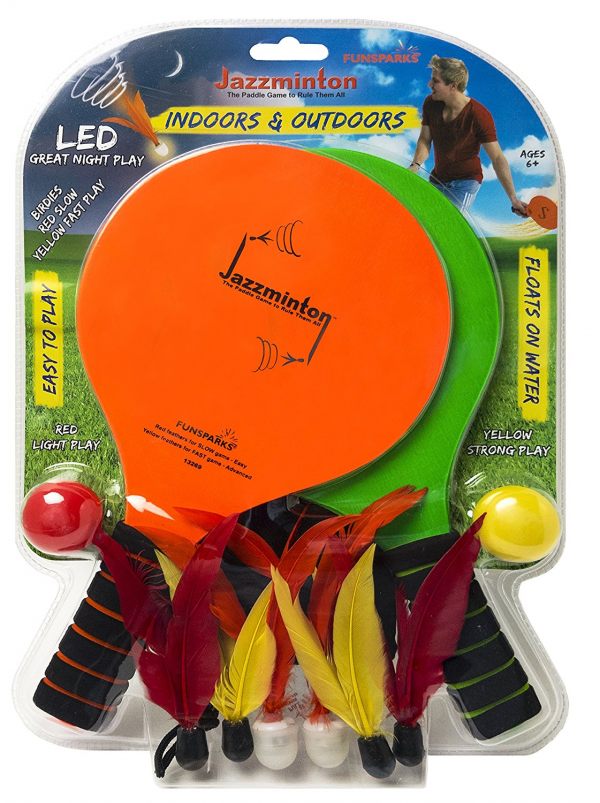Jazzminton Deluxe LED 3 in 1 Paddle Ball Game
