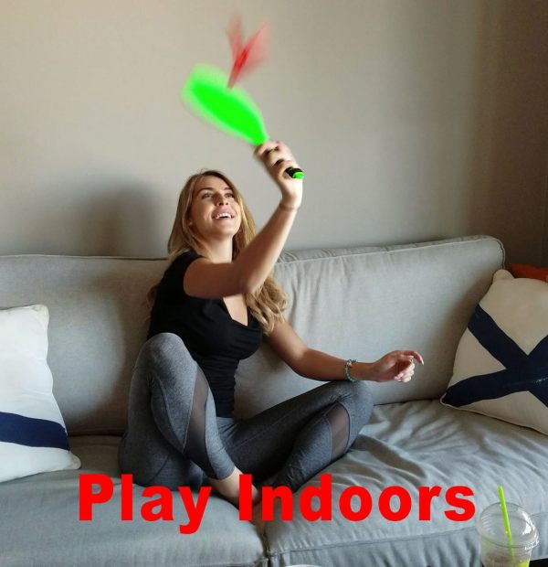 Jazzminton Deluxe LED 3 in 1 Paddle Ball Game