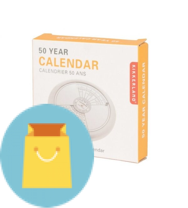 Kikkerland 50 Year Calendar Paperweight