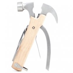 Kikkerland Hammer Multi Tool, Wood