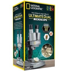 NATIONAL GEOGRAPHIC Dual Microscope Science Lab (Silver)