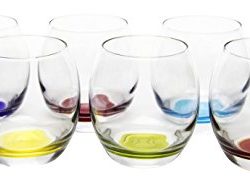 Prism Multi Colored Stemless Wine/Beverage Glasses