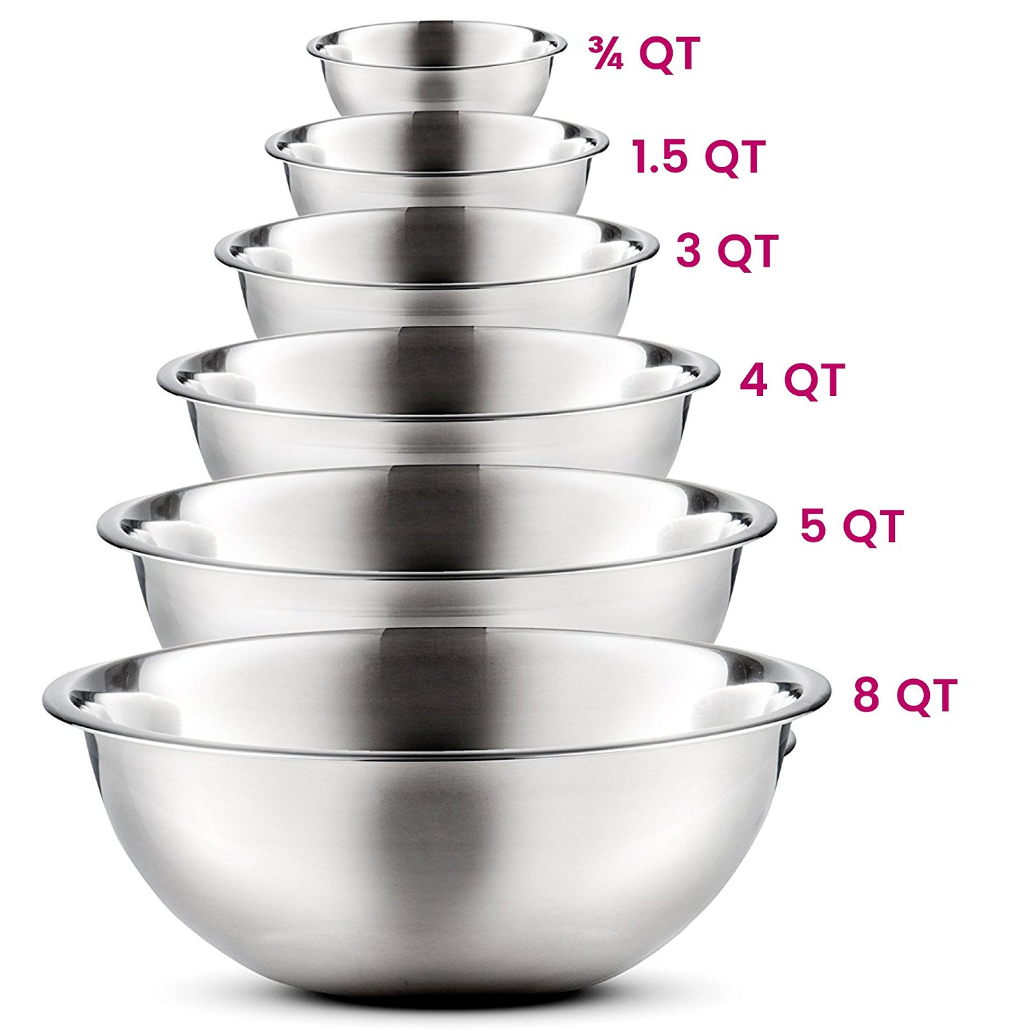 sagler stainless steel mixing bowls