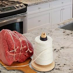 500 Feet Cooking Twine with Non-Slip Portable Wood Holder and Cutting Blade