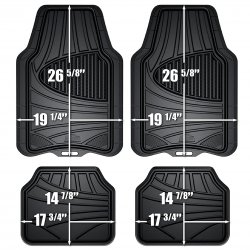 Armor All 4-Piece Black All Season Rubber Floor Mat