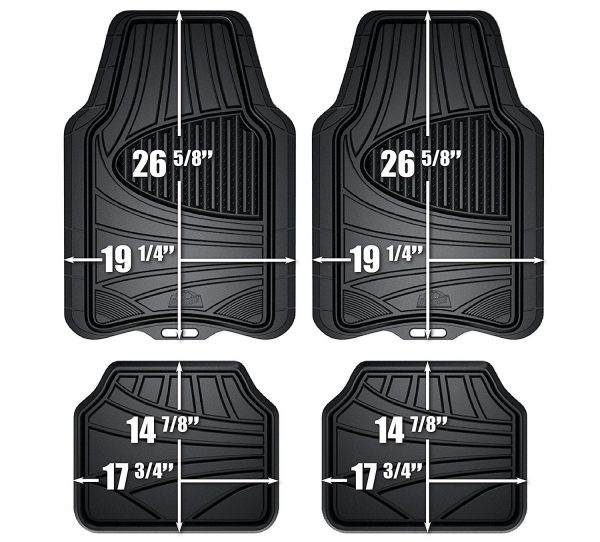 Armor All 4-Piece Black All Season Rubber Floor Mat