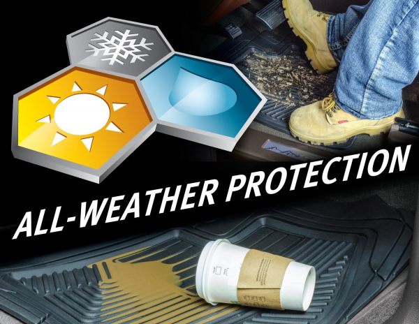Armor All 4-Piece Black All Season Rubber Floor Mat