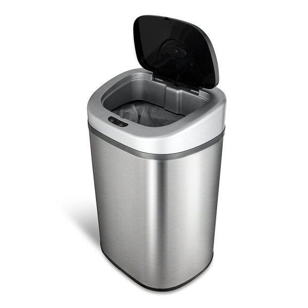 Automatic Touchless Motion Sensor Oval Trash Can