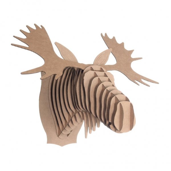 Cardboard Safari Recycled Cardboard Animal Taxidery Moose Trophy Head