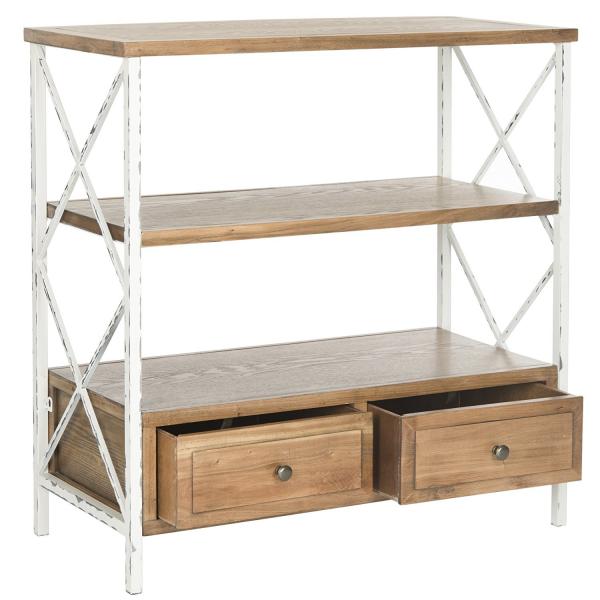 Chandra Oak and White Smoke Console Table