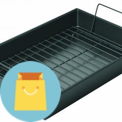 Chicago Metallic Professional Non-Stick Roast Pan with Non-Stick Rack