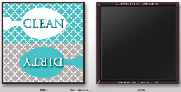 Clean Dirty Dishwasher Magnet Sign for Dishes