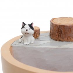 Cute Cat and Cabin Succulent Pots with Drainage Resin