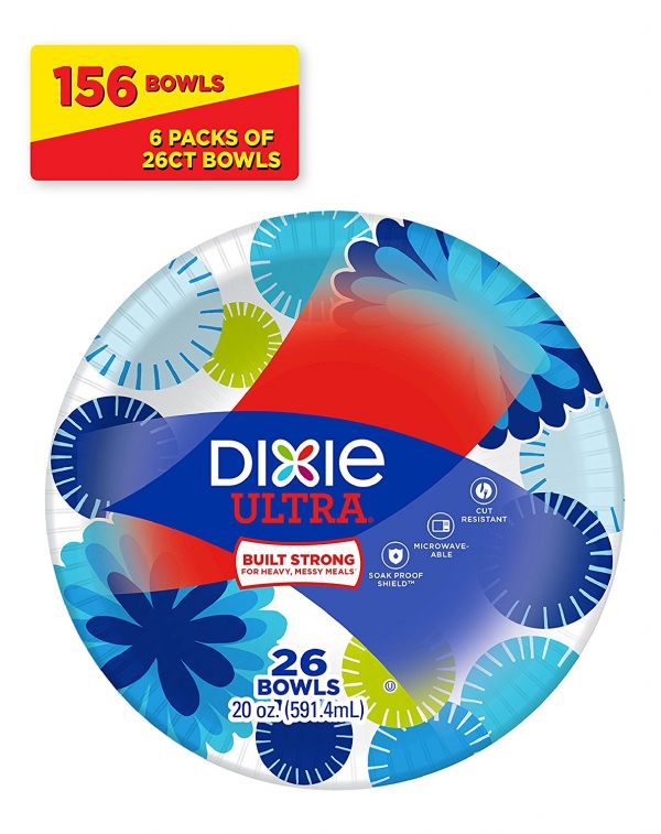 Dixie Ultra Paper Bowls, 20 Ounces, 156 Count