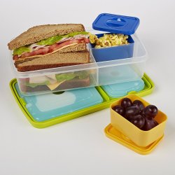 Fit & Fresh Bento Box Lunch Kit with Reusable Plastic Containers