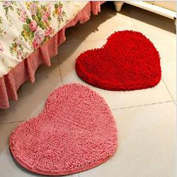 Fluffy Doormats Carpet Floor Rugs Heart Shape