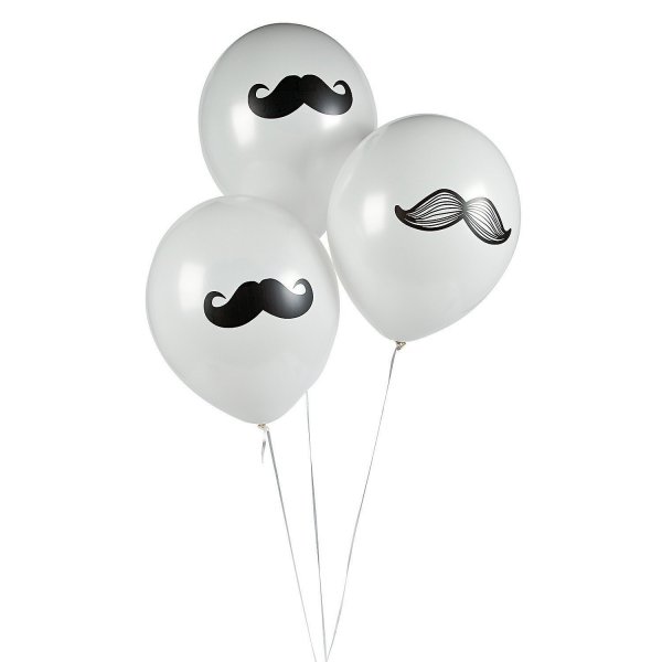 Fun Express Mustache Latex Balloons Party Favors