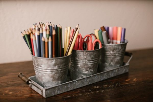 Galvanized Picnic Planter Set with Tray and 3 Buckets