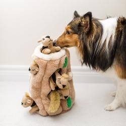 Hide-A-Squirrel Plush Squeaking Toys for Dogs