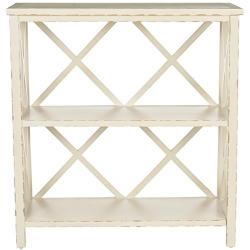 Home Collection Marlow Distressed Ivory Bookcase